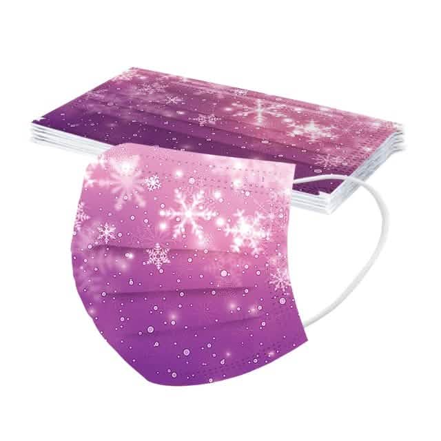 3-Ply Disposable Protective Mask Face Masks & PPE Pink 50-Piece - DailySale