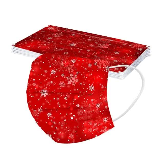 3-Ply Disposable Protective Mask Face Masks & PPE Red 50-Piece - DailySale