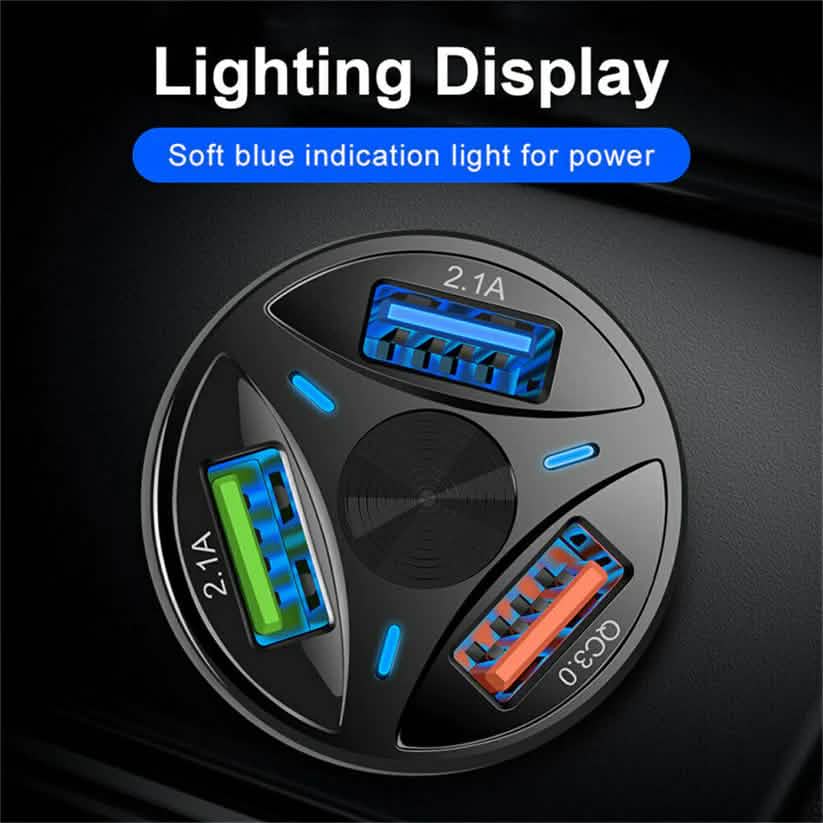 3-Port LED Car Charger Automotive - DailySale