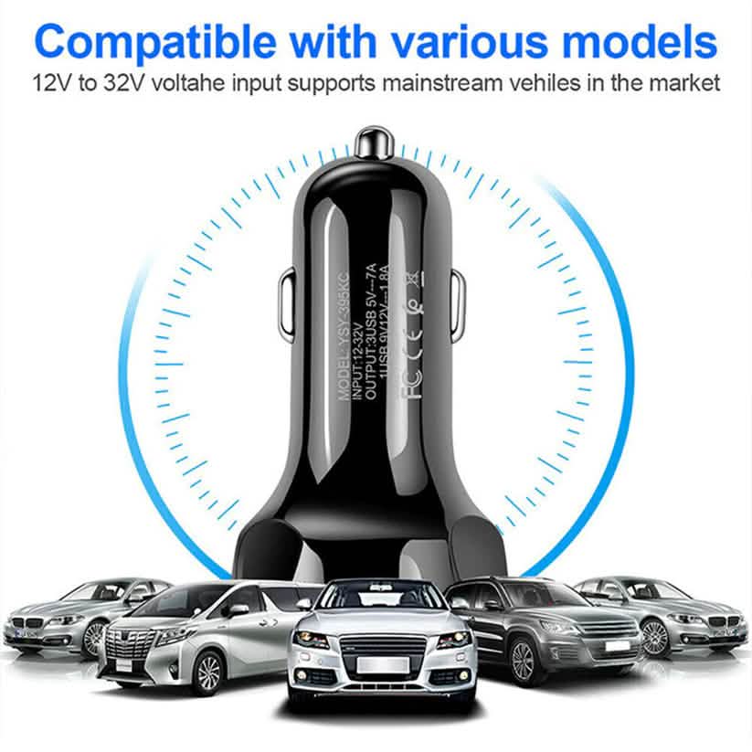3-Port LED Car Charger Automotive - DailySale