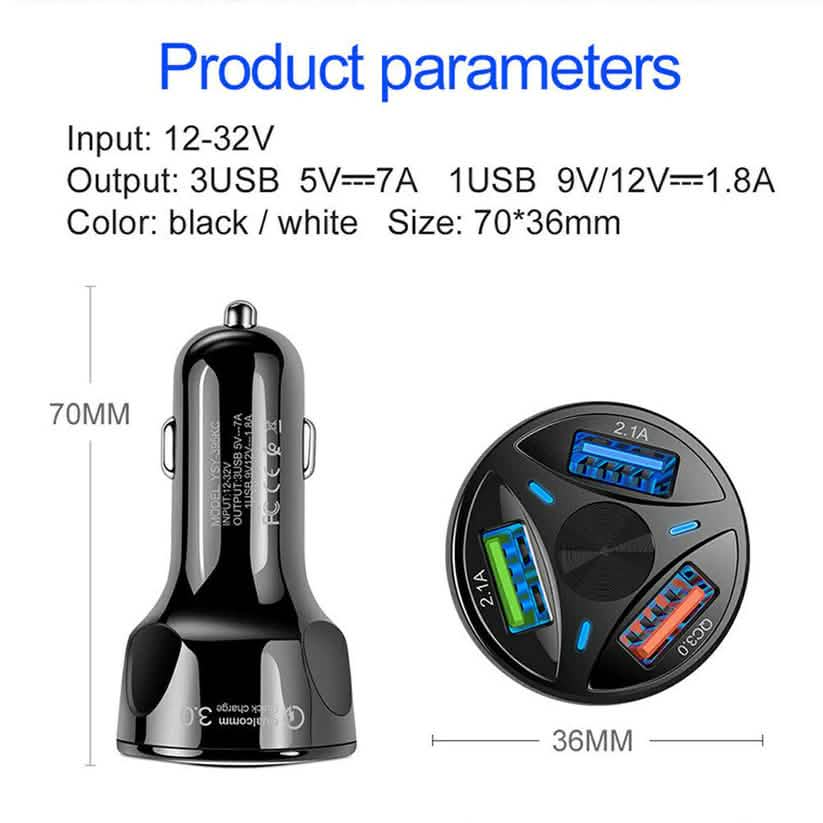 3-Port LED Car Charger Automotive - DailySale