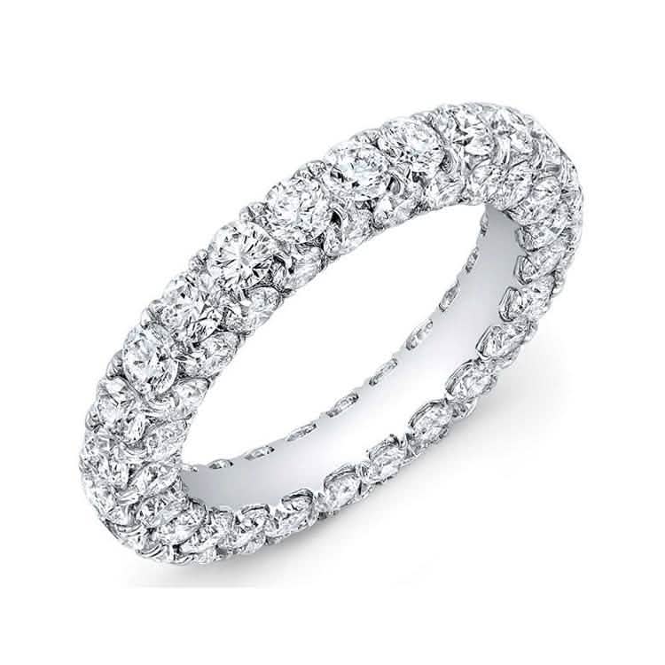 3-Row Cubic Zirconia Eternity Ring Jewelry 5 - DailySale