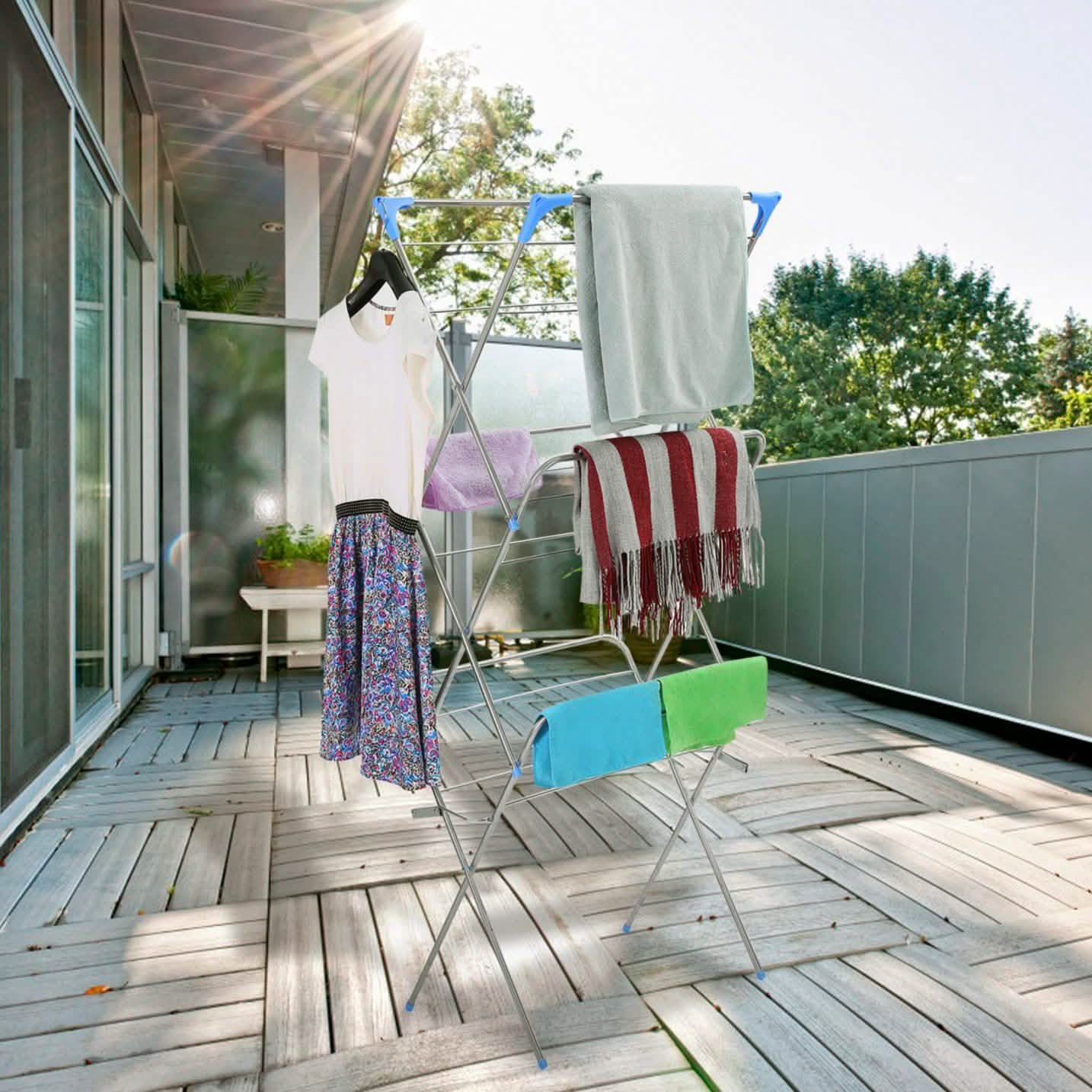 3 Tier Laundry Rack Foldable Clothes Drying Rack Closet & Storage - DailySale