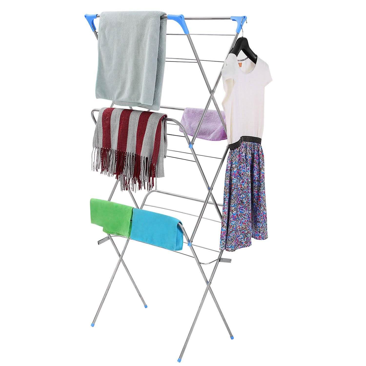 3 Tier Laundry Rack Foldable Clothes Drying Rack Closet & Storage - DailySale