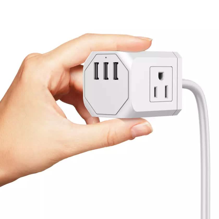 3 Wall Outlets with 3 USB Ports (5ft cord) Mobile Accessories - DailySale