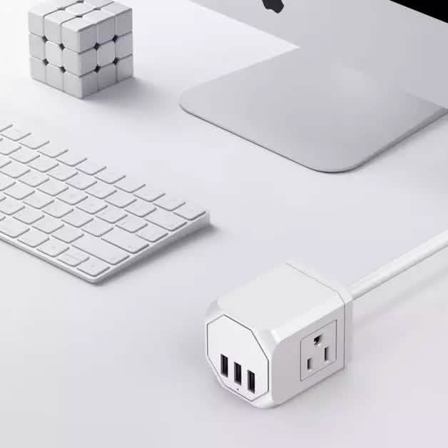 3 Wall Outlets with 3 USB Ports (5ft cord) Mobile Accessories - DailySale
