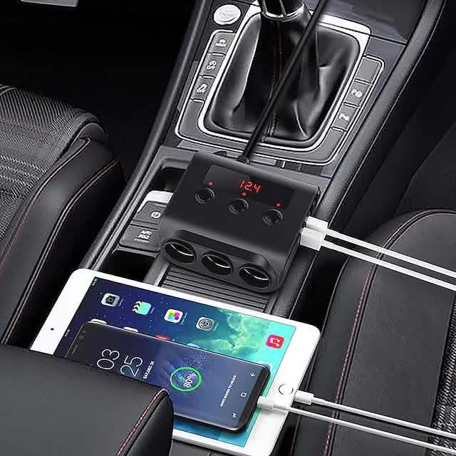 3-Way Car Plug Charger Adapter Automotive - DailySale