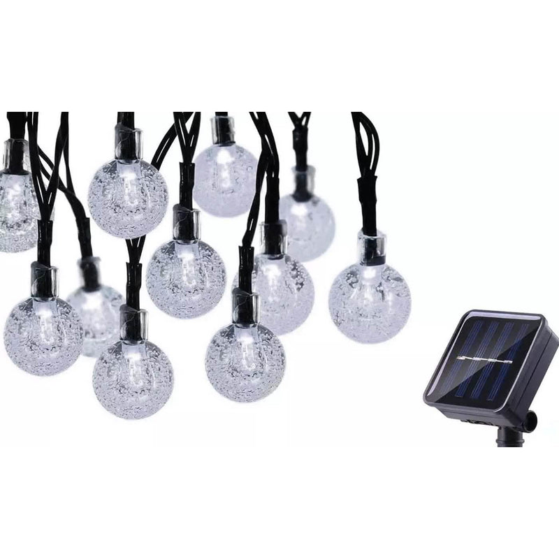 30 LED Solar String Ball Lights Outdoor Waterproof Garden Decor String & Fairy Lights White - DailySale