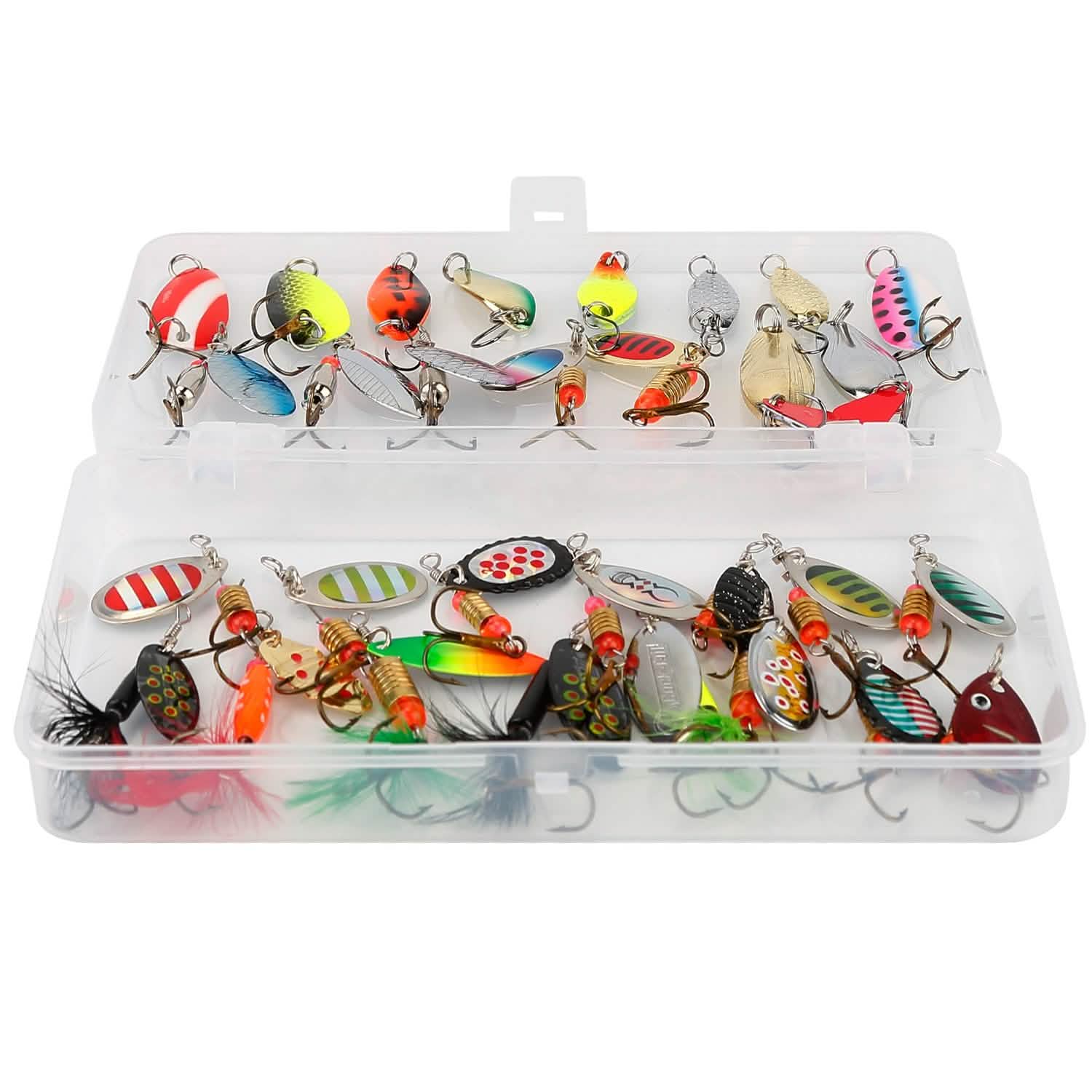 30-Piece: Fishing Metal Spoon Lures Kit Sports & Outdoors - DailySale