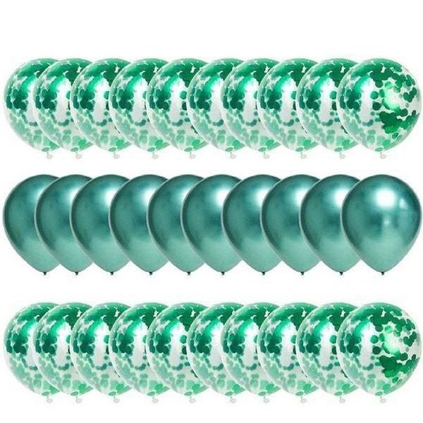 30-Pieces: Colorful Paper Latex Balloon Party Supplies Art & Craft Supplies Green - DailySale