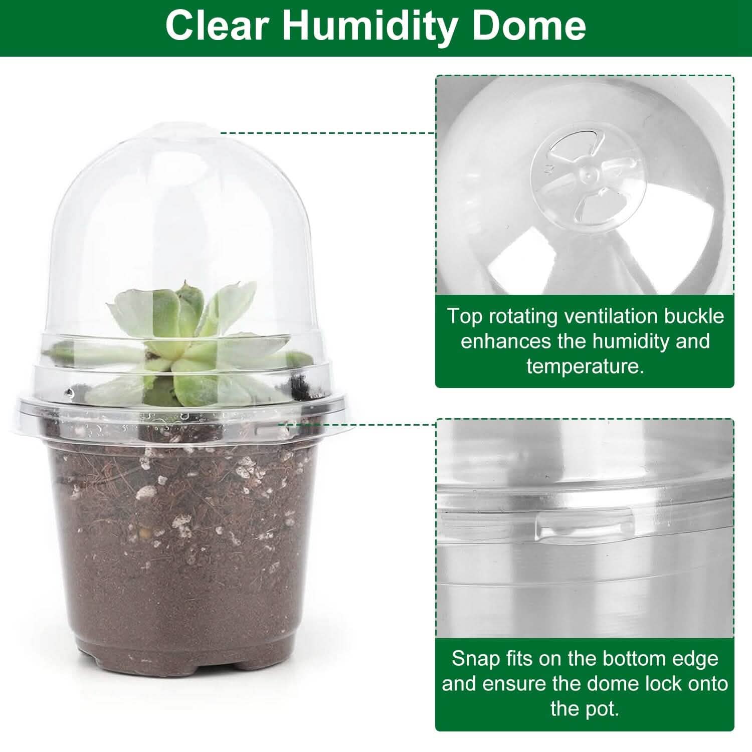 30-Pieces: Plant Nursery Pots PET Flower Seed Starting Pots Container with Dome Drainage Holes Garden & Patio - DailySale