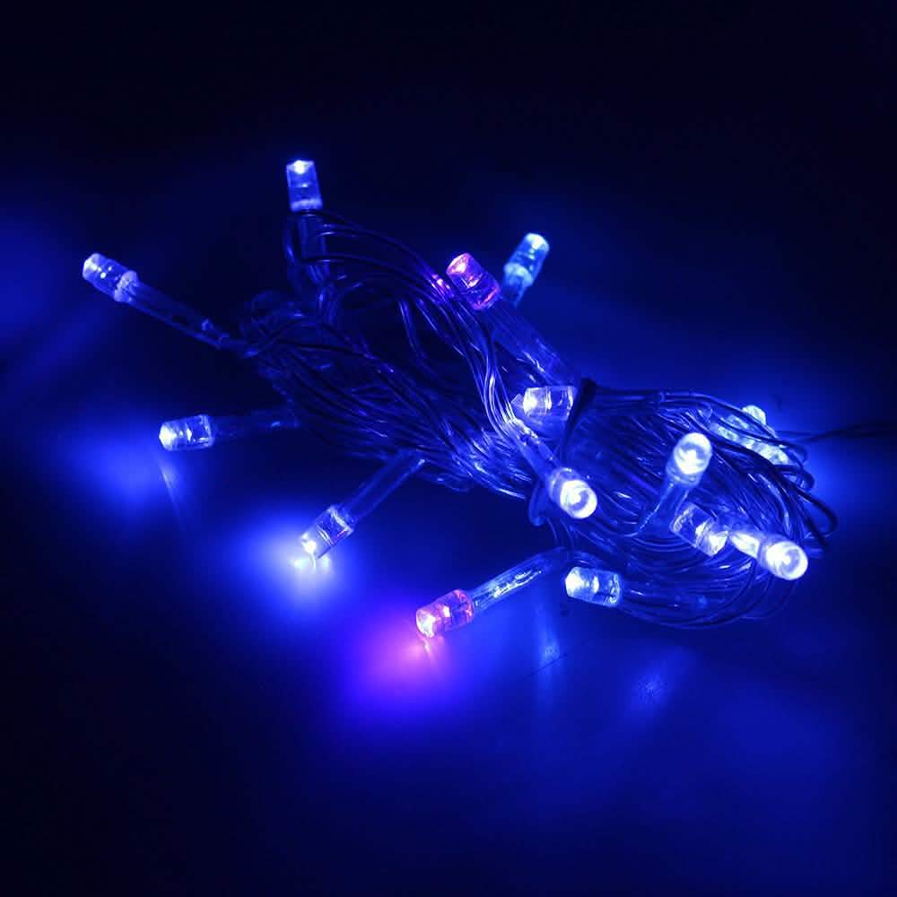 300 LED Blue Fairy String Light Curtain Light with Controller Lighting & Decor - DailySale