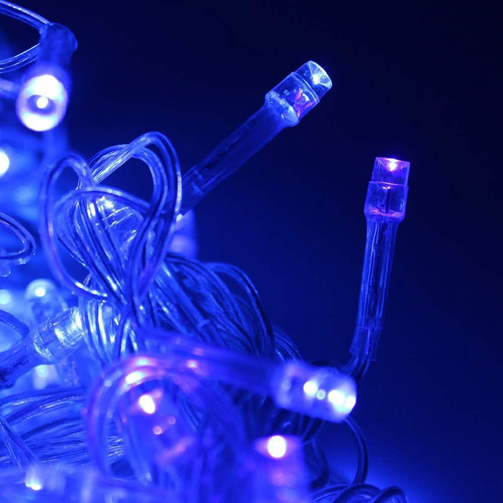 300 LED Blue Fairy String Light Curtain Light with Controller Lighting & Decor - DailySale
