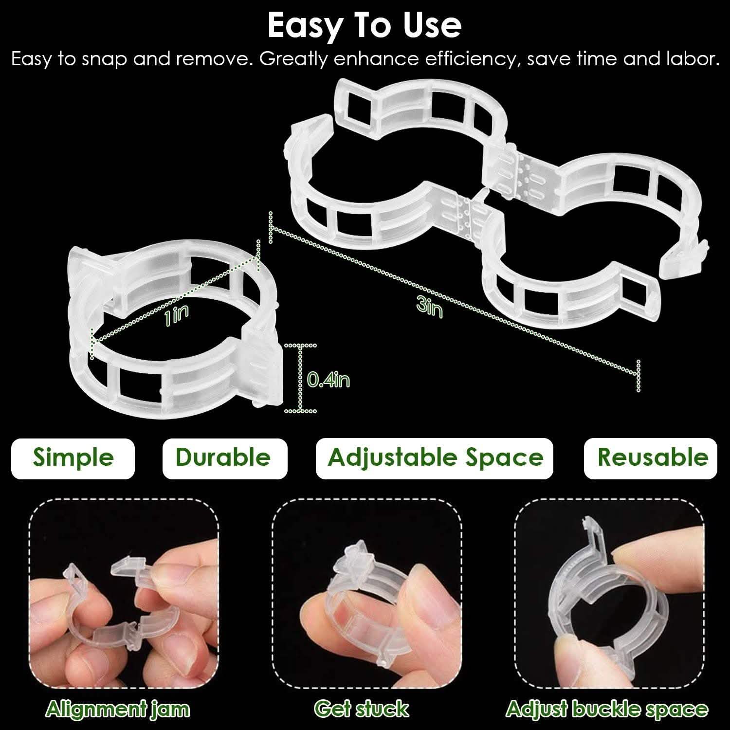 300-Pieces: Garden Plant Support Clips Garden & Patio - DailySale