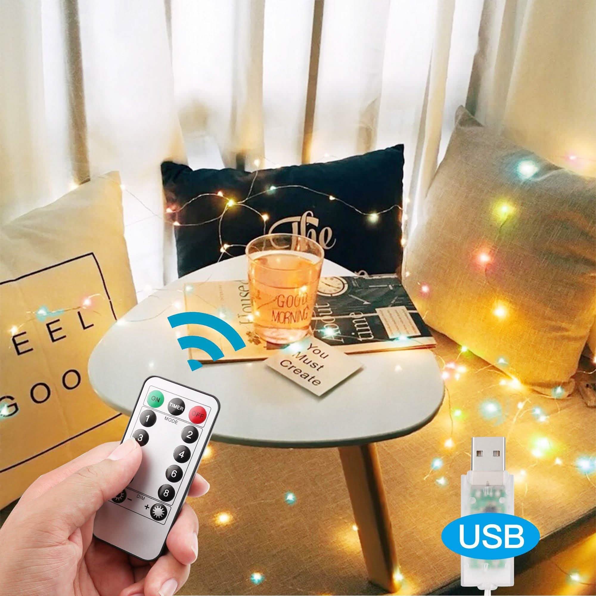 300LED USB RGB Color Waterproof String Lights with Remote Control Lighting & Decor - DailySale