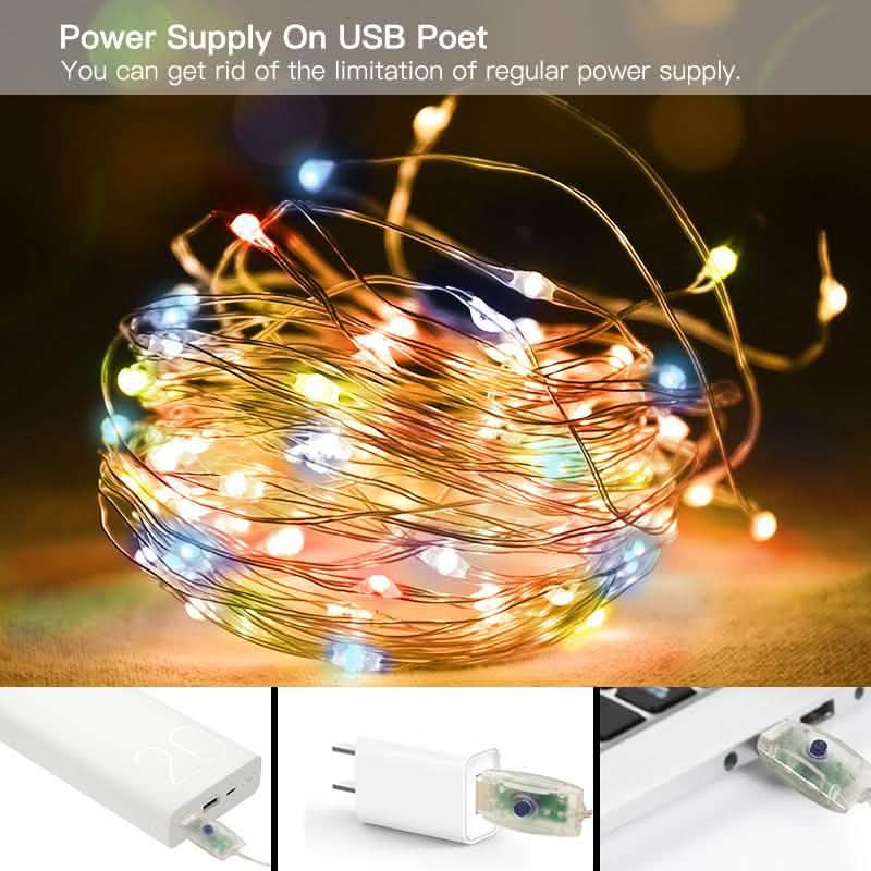 300LED USB RGB Color Waterproof String Lights with Remote Control Lighting & Decor - DailySale