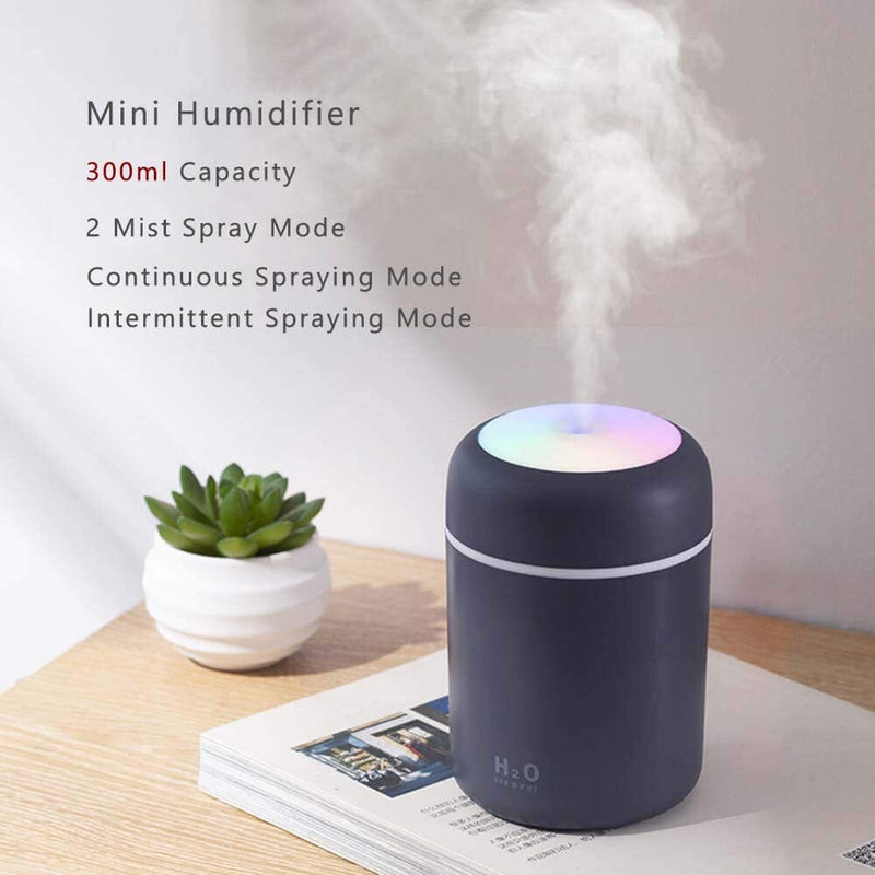 300ml Mini Portable Humidifier Ultra Quiet Aromatherapy Essential Oil Wellness - DailySale