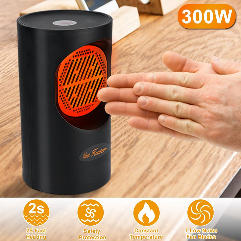 300W Portable Electric Mini Heater Household Appliances - DailySale