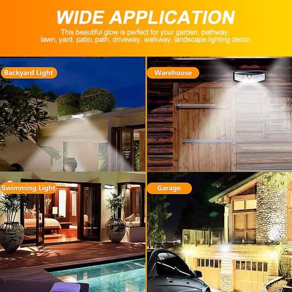 308 LED Solar Outdoor Lights Outdoor Lighting - DailySale