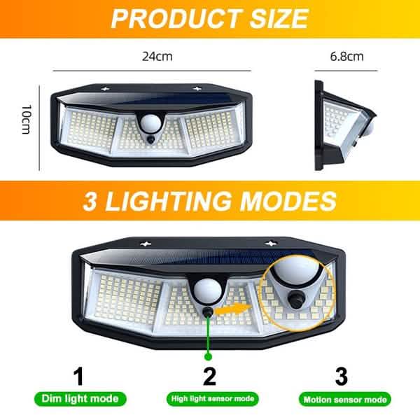 308 LED Solar Outdoor Lights Outdoor Lighting - DailySale