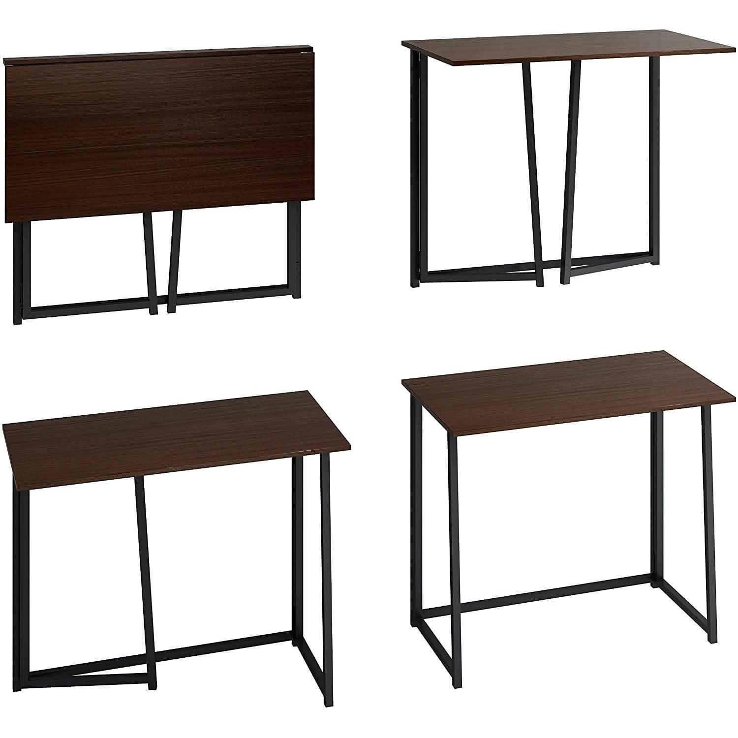 31.5" Small Desk No-Assembly Folding Computer Desk Computer Accessories - DailySale