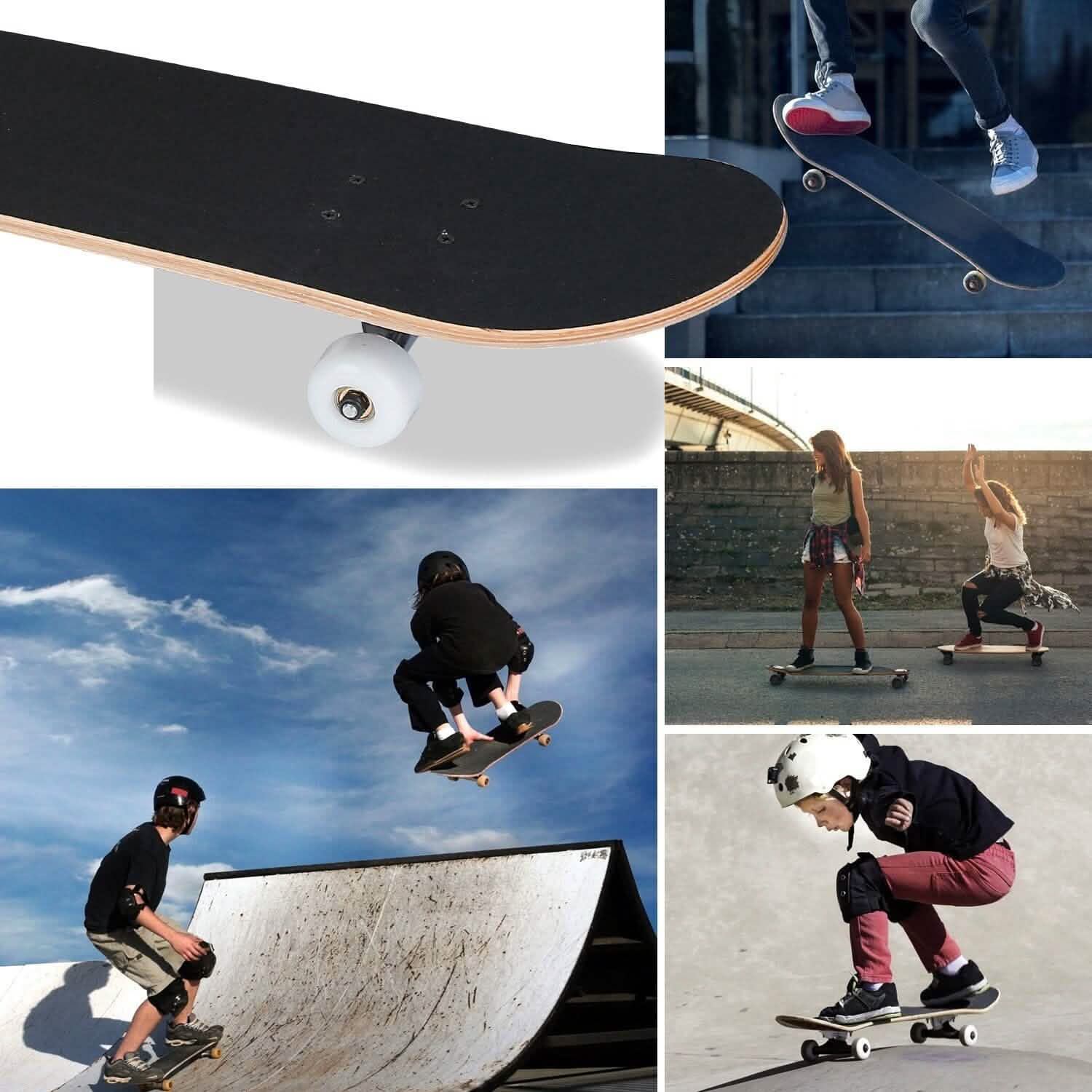 31x8in 9 Layers Maple Concave Skateboard Sports & Outdoors - DailySale