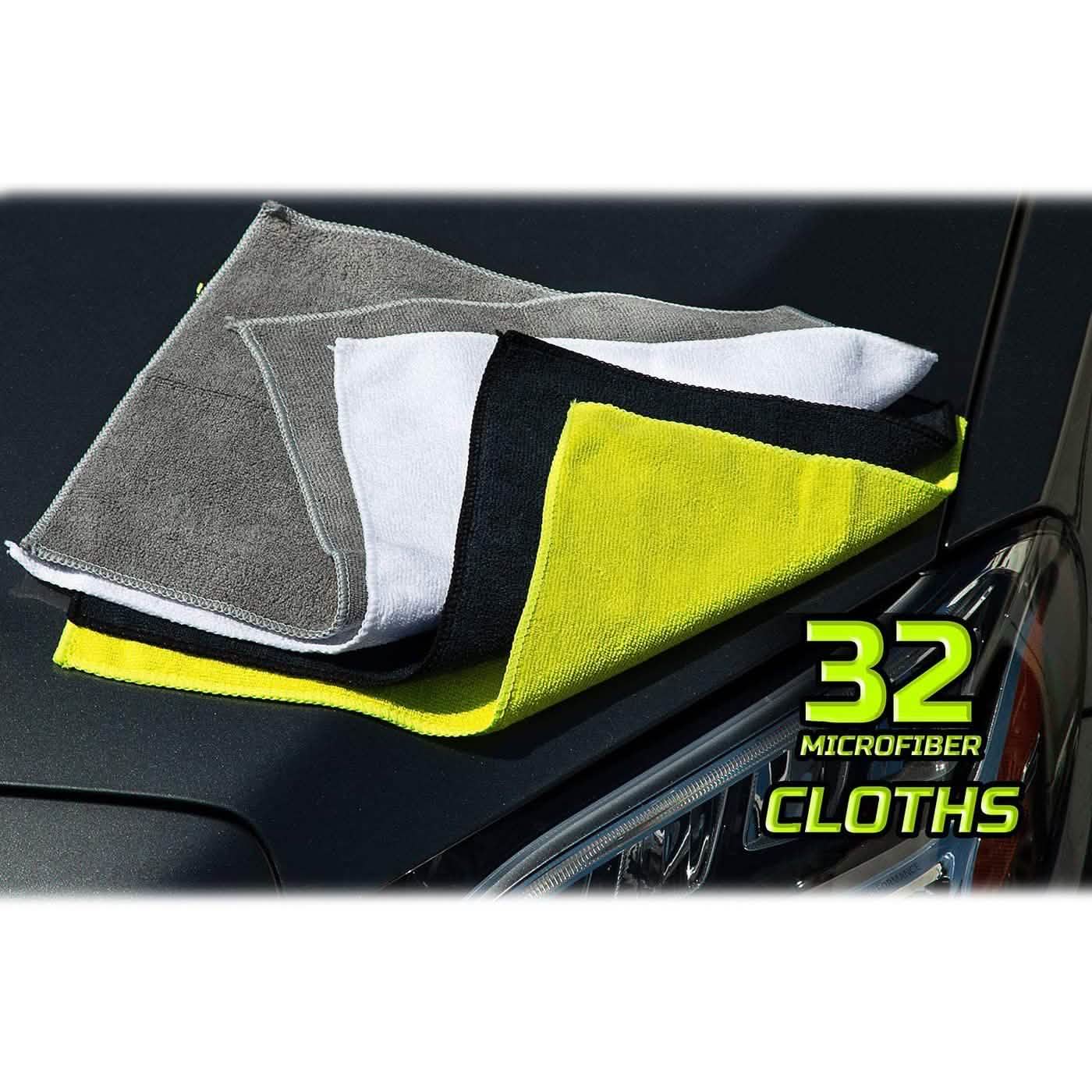 32-Pack: OxGord Microfiber Cleaning Cloth Automotive - DailySale