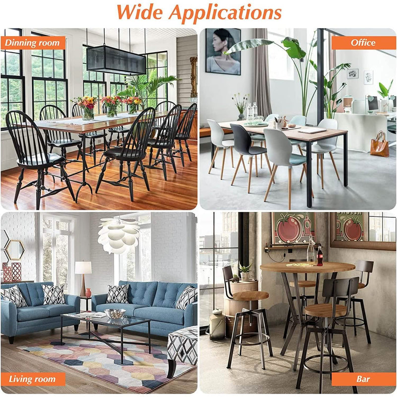 32-Piece: Clear Chair Leg Floor Protectors Furniture & Decor - DailySale