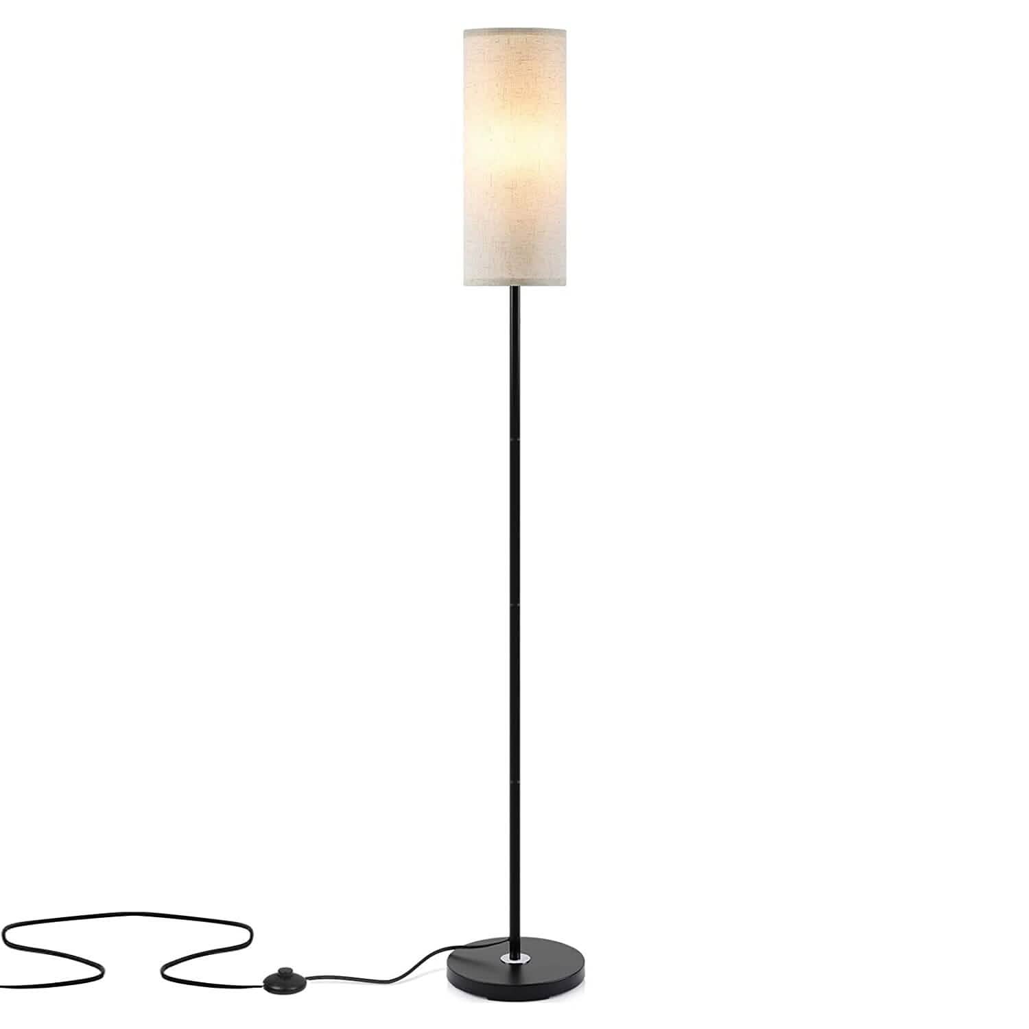 3200K Warm Yellow Light Modern Standing Lamp with Foot Switch 6W Bulb Indoor Lighting - DailySale