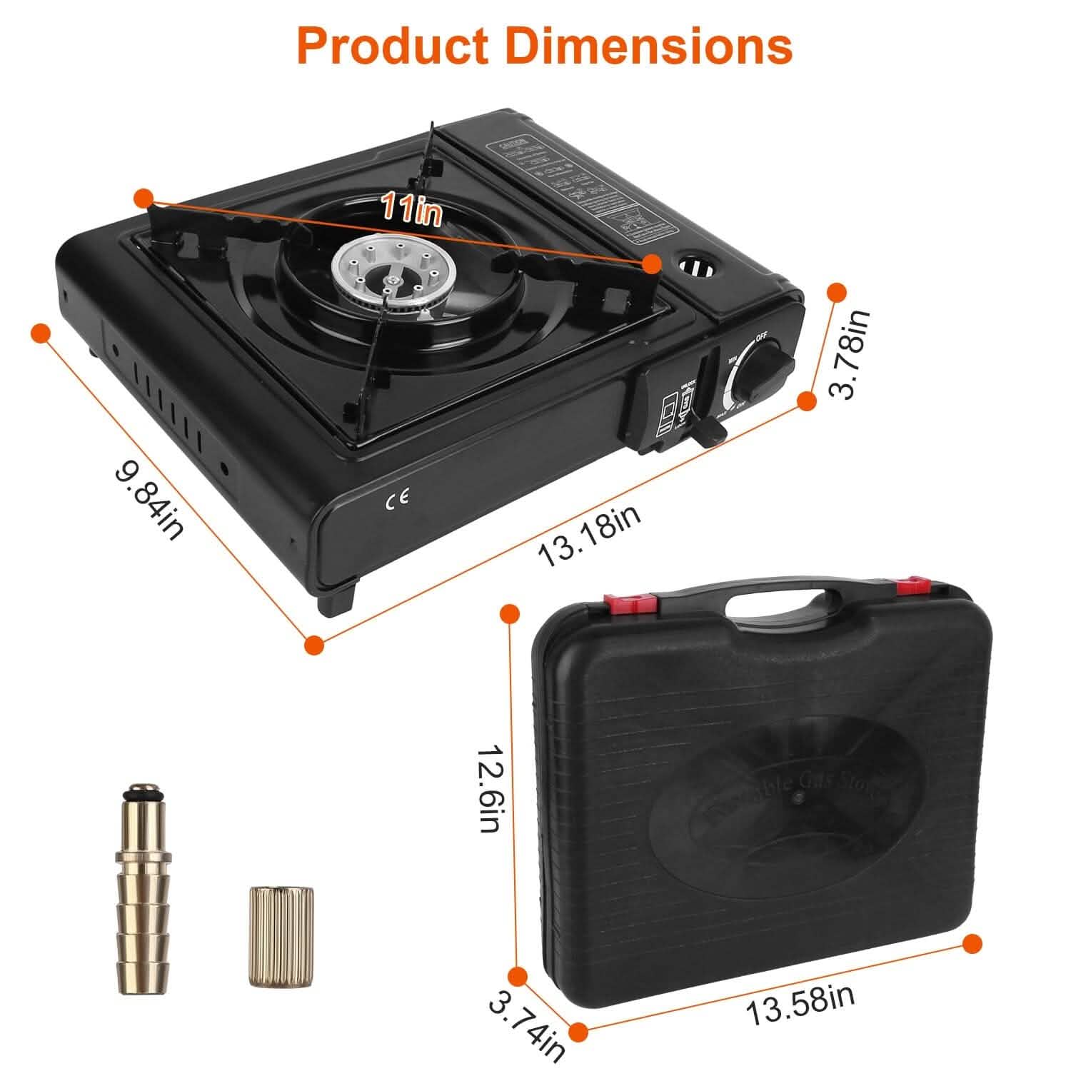 3300W Portable Camping Stove Butane Canister Dual Fuel Burner Sports & Outdoors - DailySale