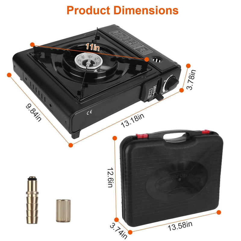 3300W Portable Camping Stove Butane Canister Dual Fuel Burner Sports & Outdoors - DailySale