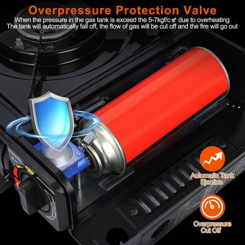 3300W Portable Camping Stove Butane Canister Dual Fuel Burner Sports & Outdoors - DailySale
