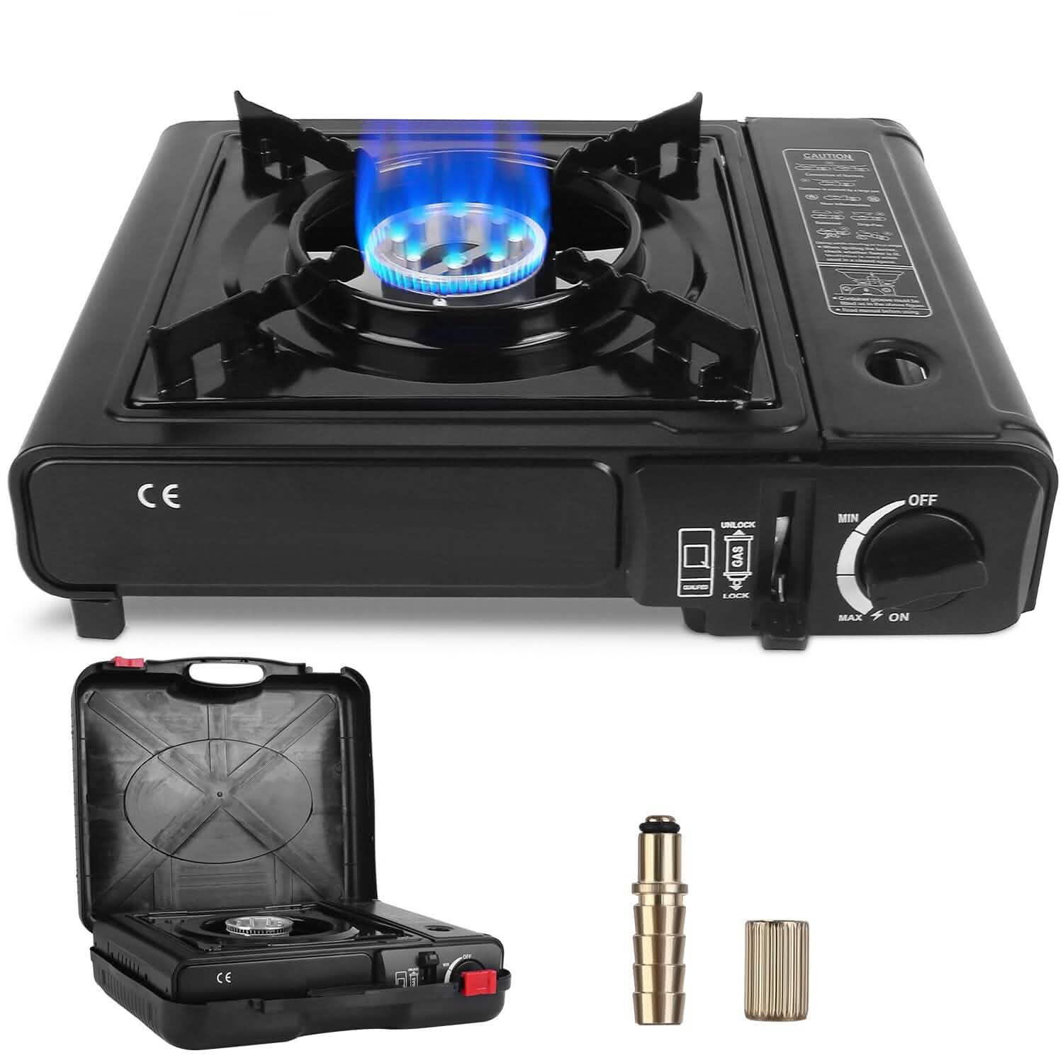 3300W Portable Camping Stove Butane Canister Dual Fuel Burner Sports & Outdoors - DailySale