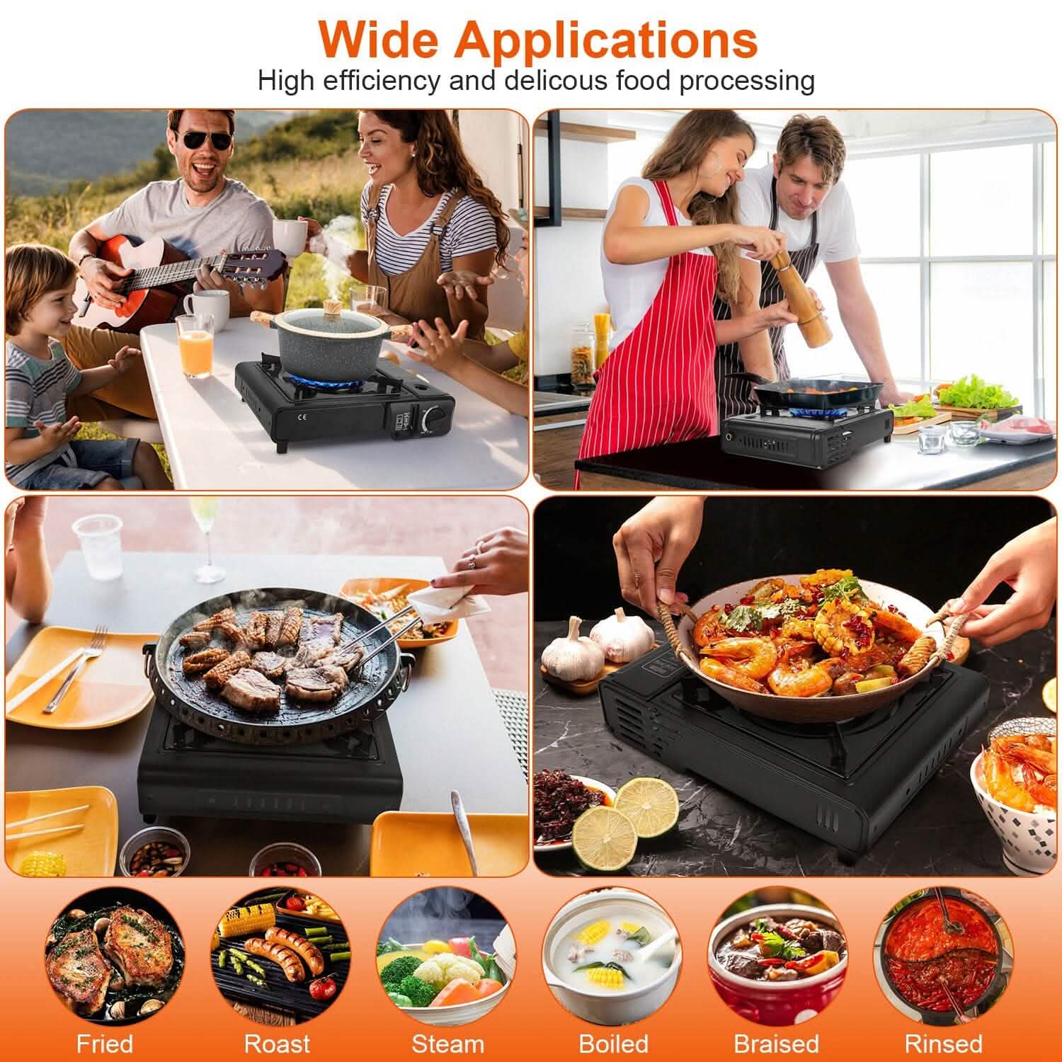 3300W Portable Camping Stove Butane Canister Dual Fuel Burner Sports & Outdoors - DailySale