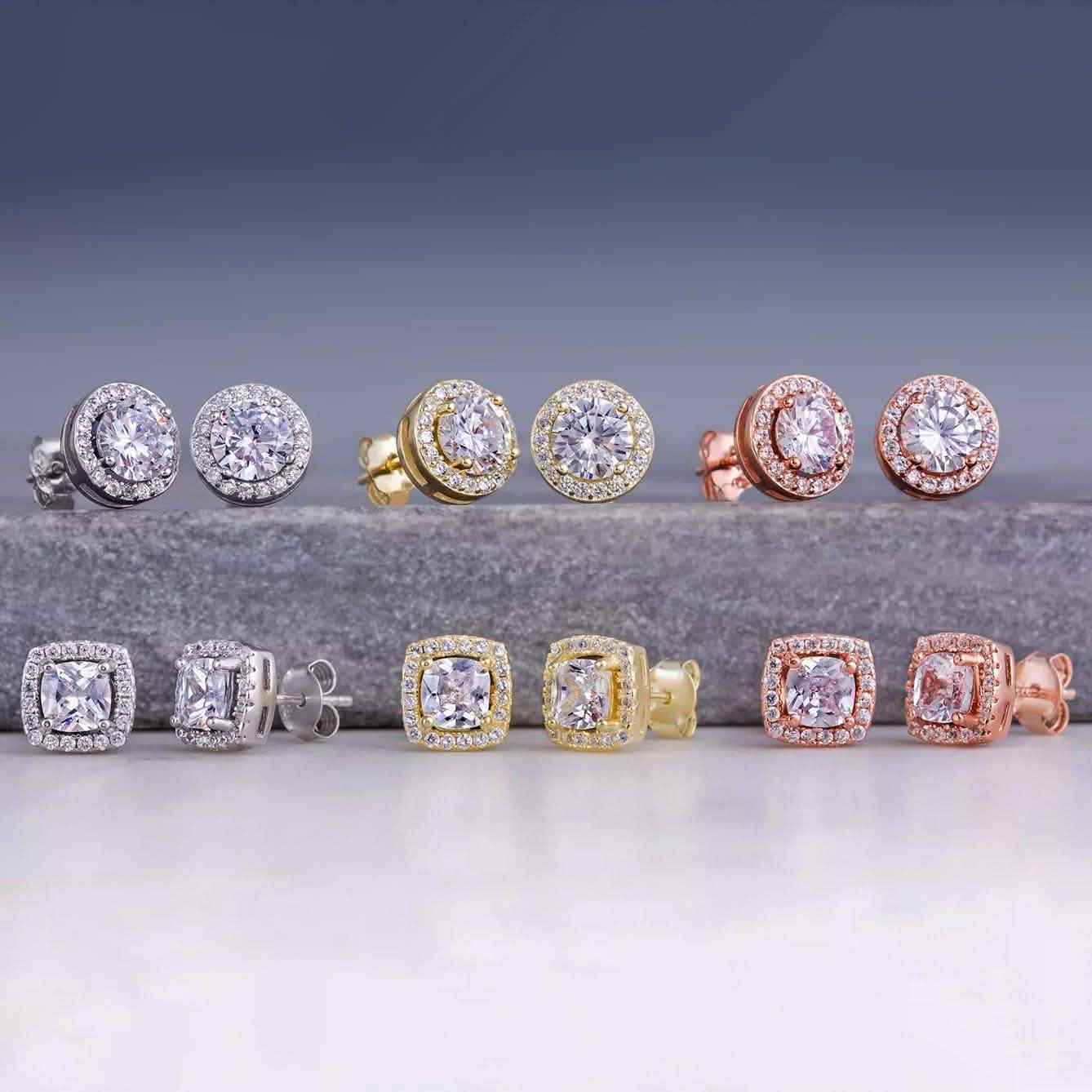 3.44 CTTW Halo Stud Earrings with Swarovski Elements Earrings - DailySale