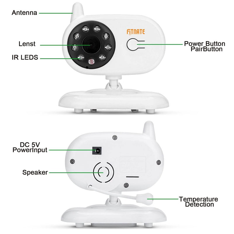 3.5" Audio Video Baby Monitor Wireless Digital Camera Night Vision Safety Viewer Baby - DailySale