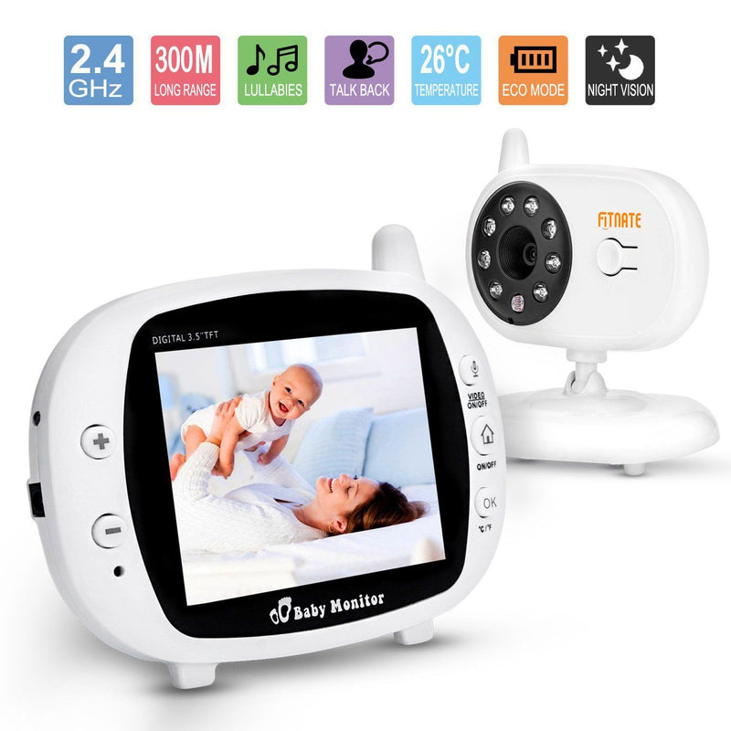 3.5" Audio Video Baby Monitor Wireless Digital Camera Night Vision Safety Viewer Baby - DailySale