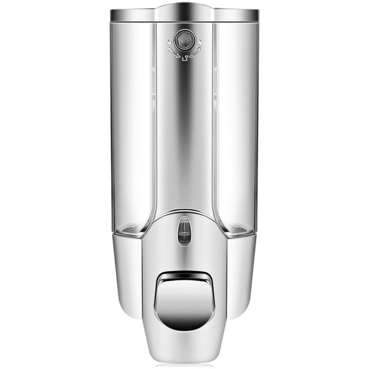 350ml Soap Dispenser Manual Soap Dispenser Wall Mount Home Essentials Silver - DailySale
