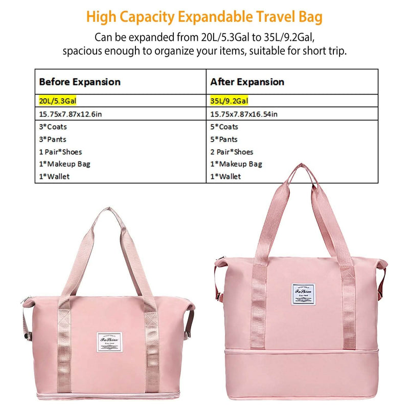 35L/9.2Gal Shoulder Travel Duffle Bag with Luggage Sleeve Bags & Travel - DailySale