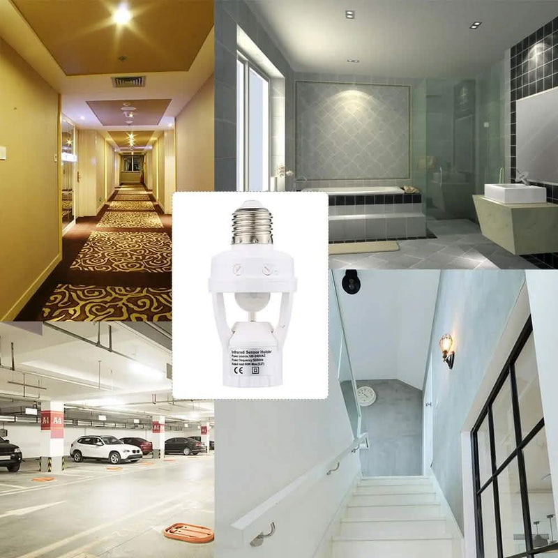 360 Degree Detection PIR Infrared Motion Sensor E27 LED Light Indoor Lighting - DailySale