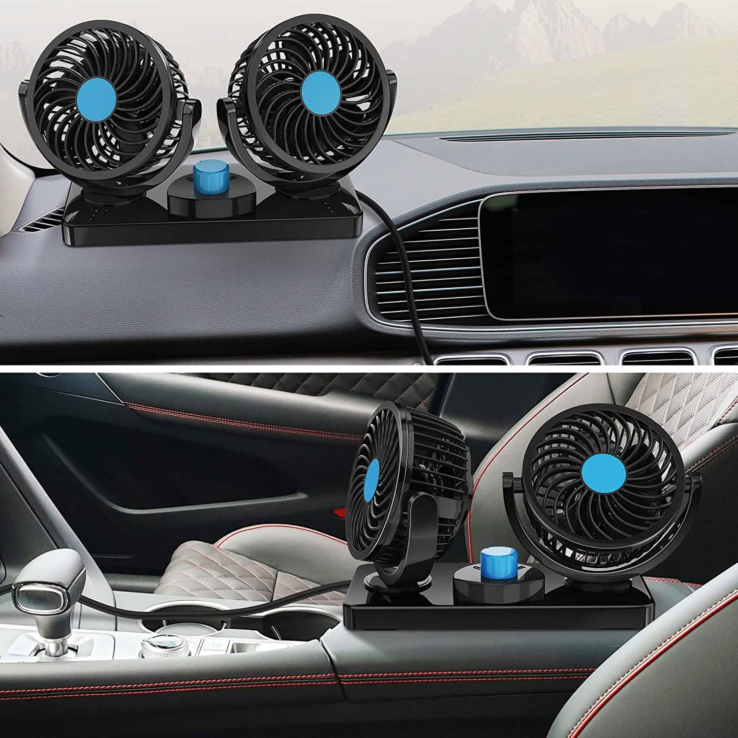 360 Degree Rotatable Car Fan Automotive - DailySale