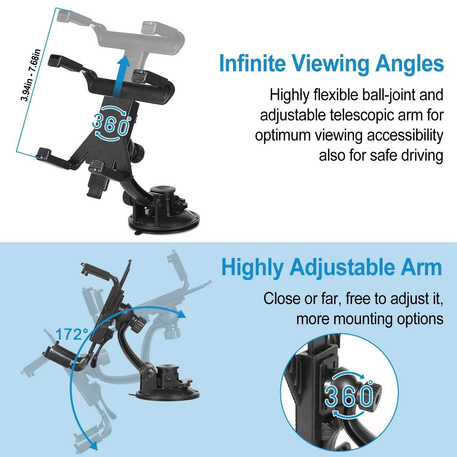 360° Car Windshield Tablet Mount Automotive - DailySale