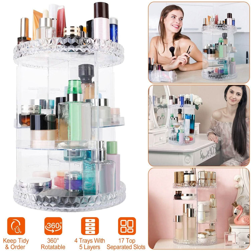 360° Rotating Make Up Organizer Beauty & Personal Care - DailySale