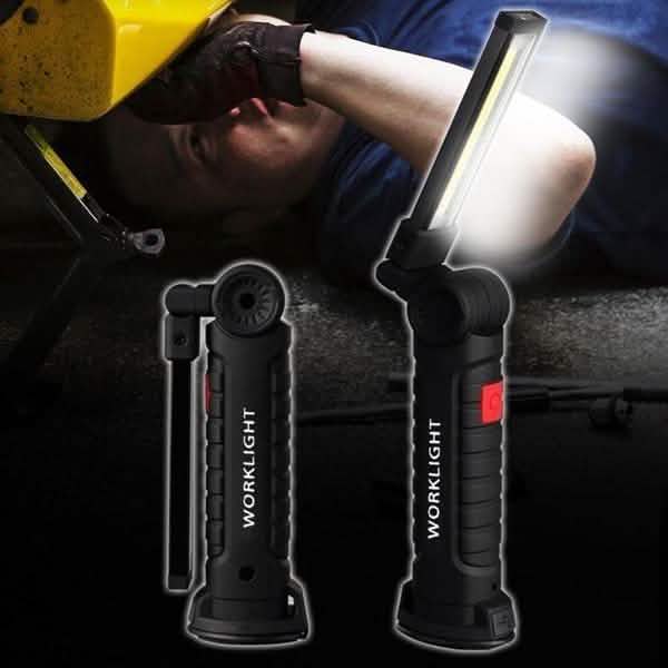 360° Rotation Inspection Lamp LED + COB Flexible Cordless Rechargeable Work Light Outdoor Lighting - DailySale