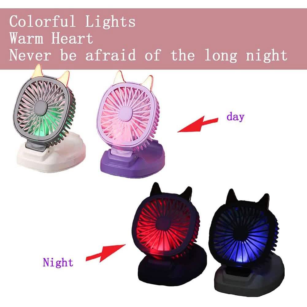 360°Rotation Kids Portable Wrist Strap Mini Watch Hand Held Fan Cat Design Sports & Outdoors - DailySale