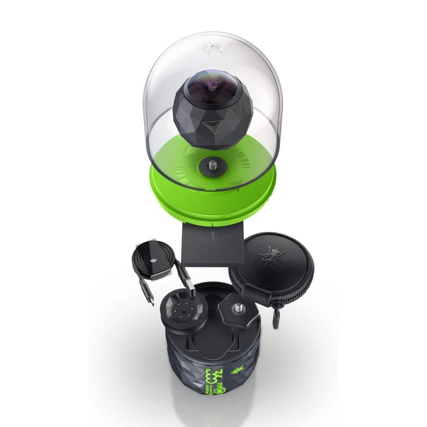 360Fly 4K VR Capable Action Video Camera Professional Camcorder - Black Cameras & Drones - DailySale