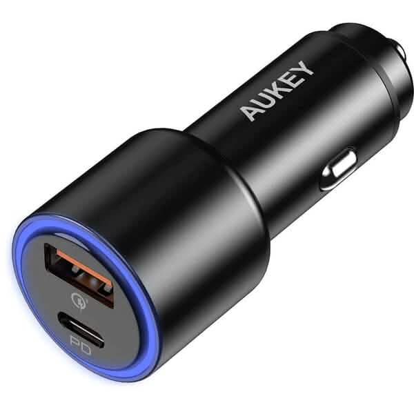 36W LED Car Charger CC-Y18S Dual USB-C/USB-A Automotive - DailySale