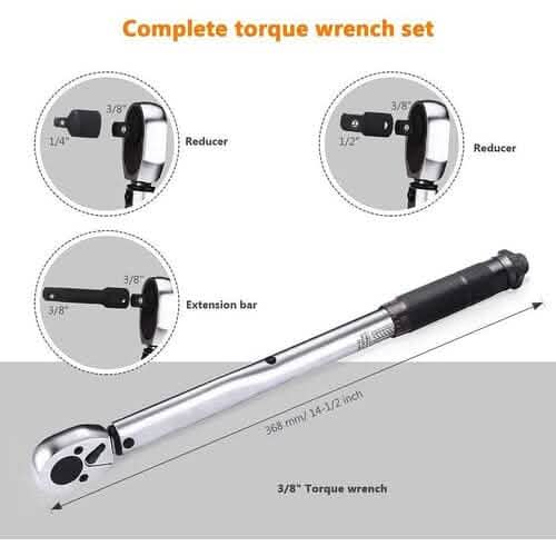 3/8 Drive Click Torque Wrench Set-HTW1A Automotive - DailySale