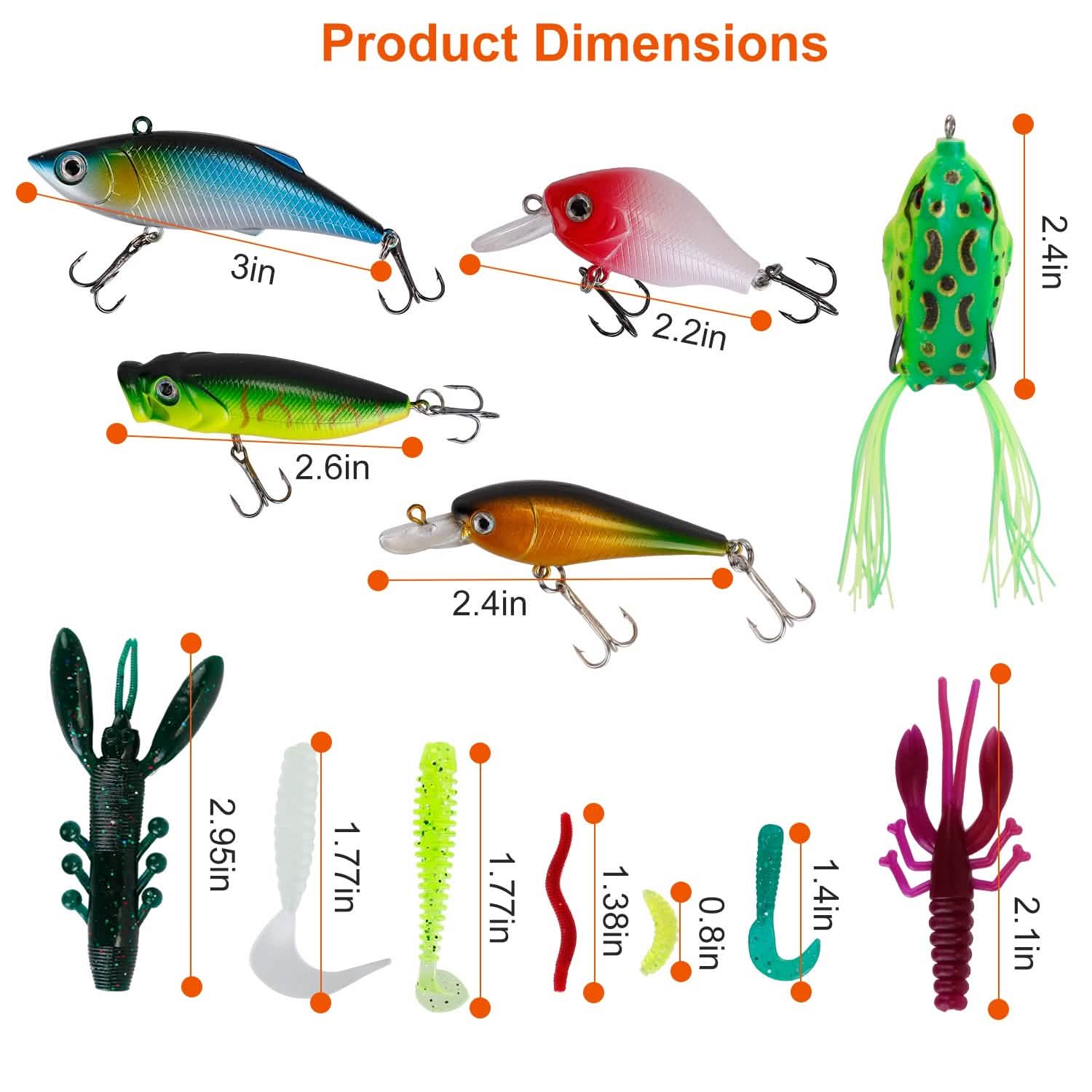383-Piece: Fishing Lures Tackle Box Sports & Outdoors - DailySale