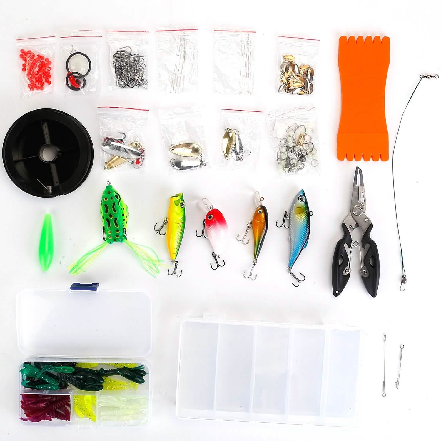 383-Piece: Fishing Lures Tackle Box Sports & Outdoors - DailySale